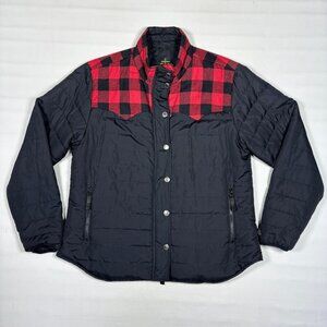 STS Ranchwear The River Buffalo Plaid Yoke Black Quilt Puffer Jacket Mens 2XL